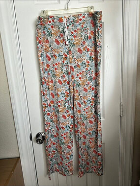 Echo Sleepwear Floral Wide Leg Lounge Pants Floral Large Like New